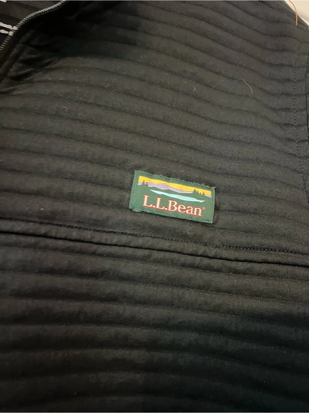 Ladies size 1X- LL BEAN Airlight Knit Pullover IN BLACK